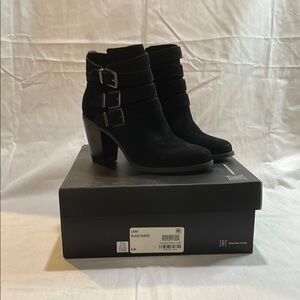 INC International Concepts Black Chunky Heeled Boots
